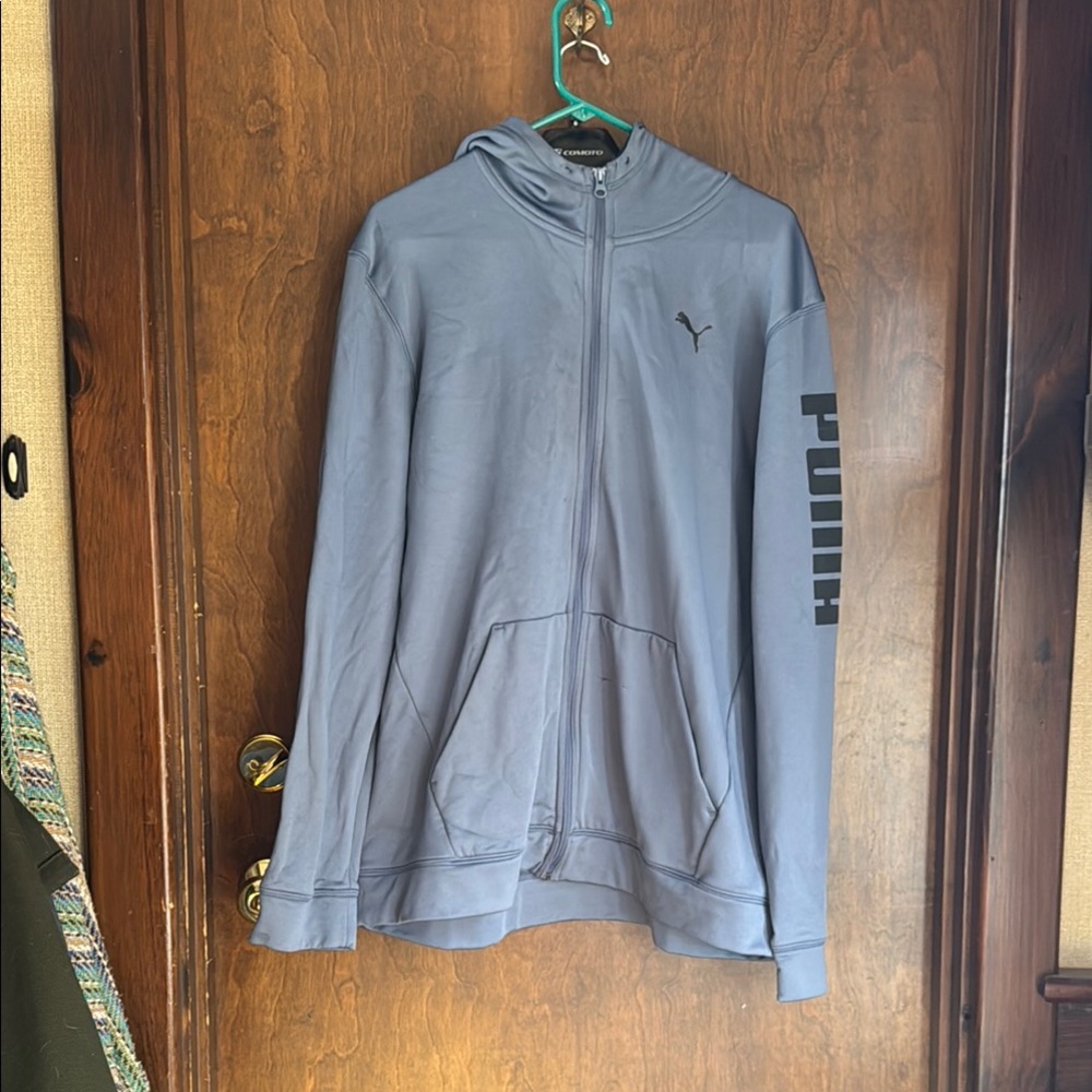 Puma Gray Zip-Up Hoodie